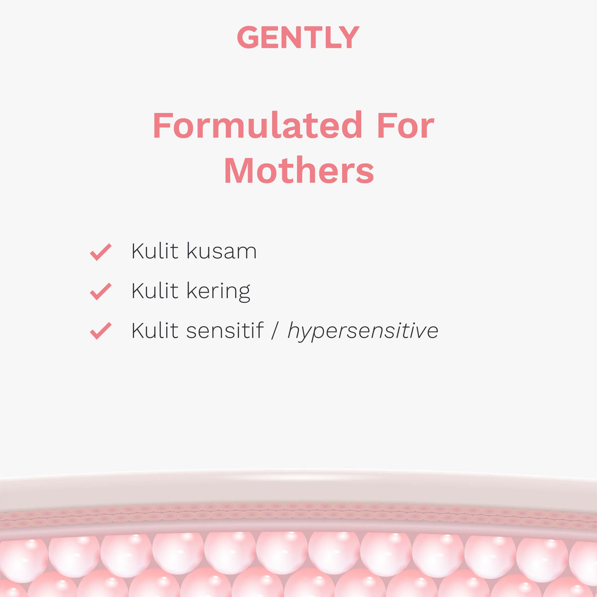 GENTLY Low pH Radiant Facial Wash | Rainbow Algae + 11x Hyaluronan + 5x Ceramide + 5x Soothing Agents | Skincare Ibu Hamil dan Menyusui Terdaftar BPOM | Sabun Cuci Muka Gentle yang Mampu Menghidrasi dan Menyejukkan Kulit