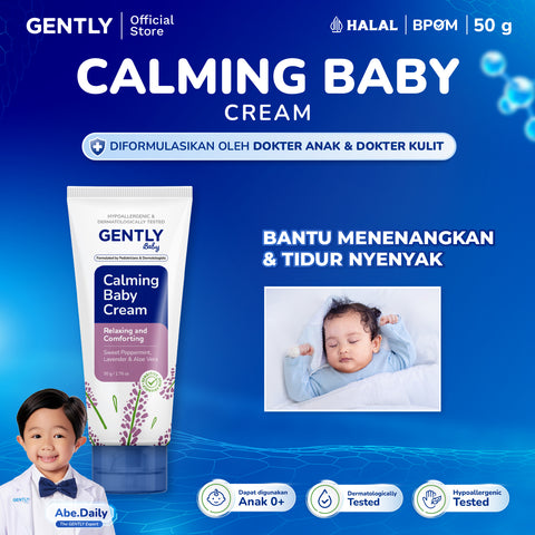 GENTLY Baby Calming Baby Cream 50 g | Perlengkapan Bayi Newborn - Tidur Nyenyak - Nyaman untuk si Kecil