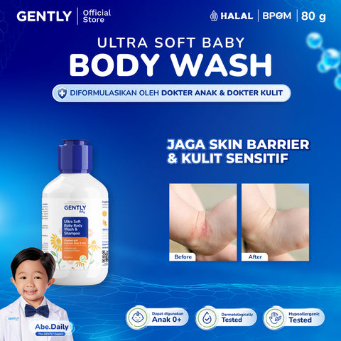 GENTLY Baby Ultra Soft Baby Body Wash & Shampoo 80ml
