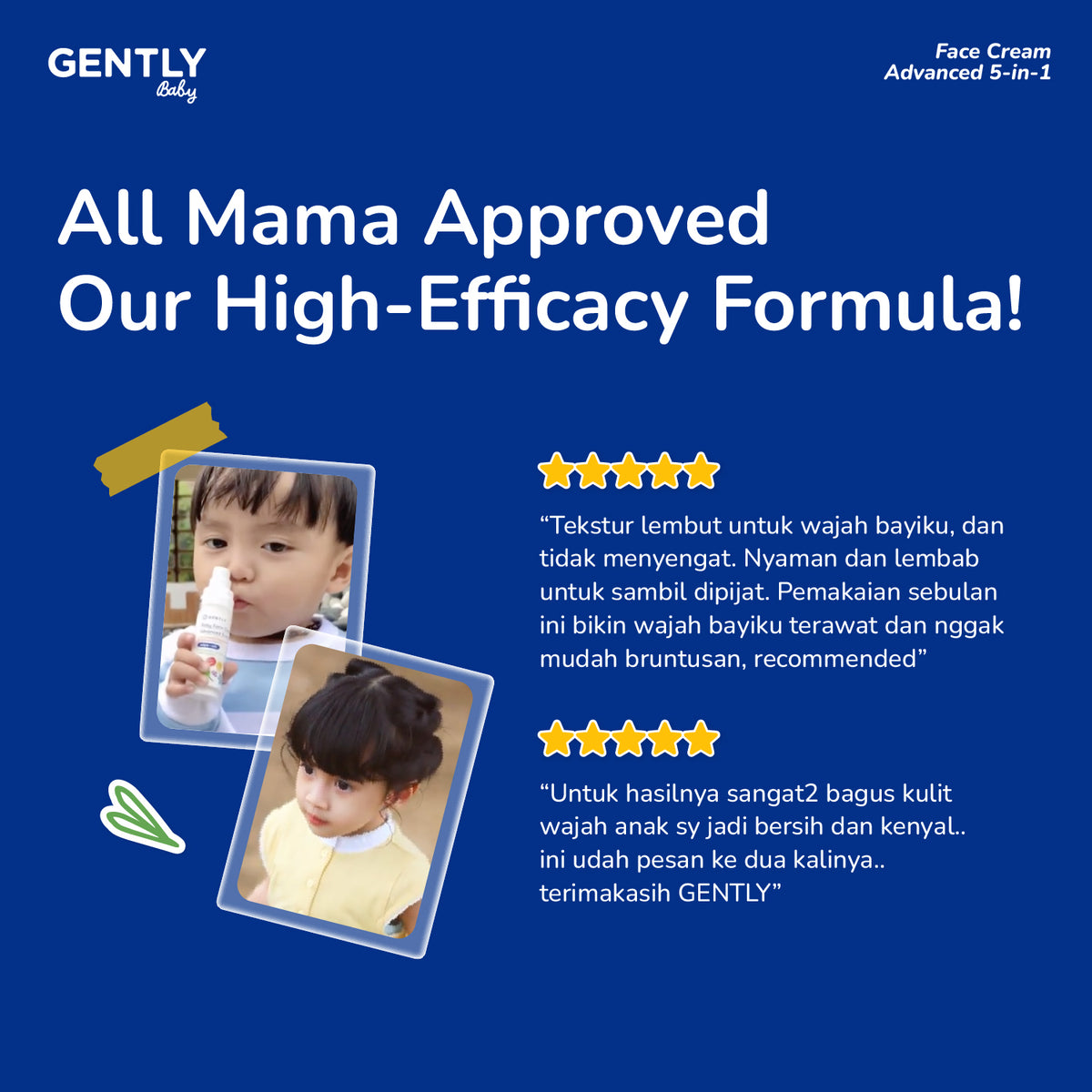 GENTLY Baby Face Cream Glow Barrier 30g | Pelembap Wajah Bayi Jaga Skin Barrier & Kulit Tampak Lebih Cerah | Skincare Bayi