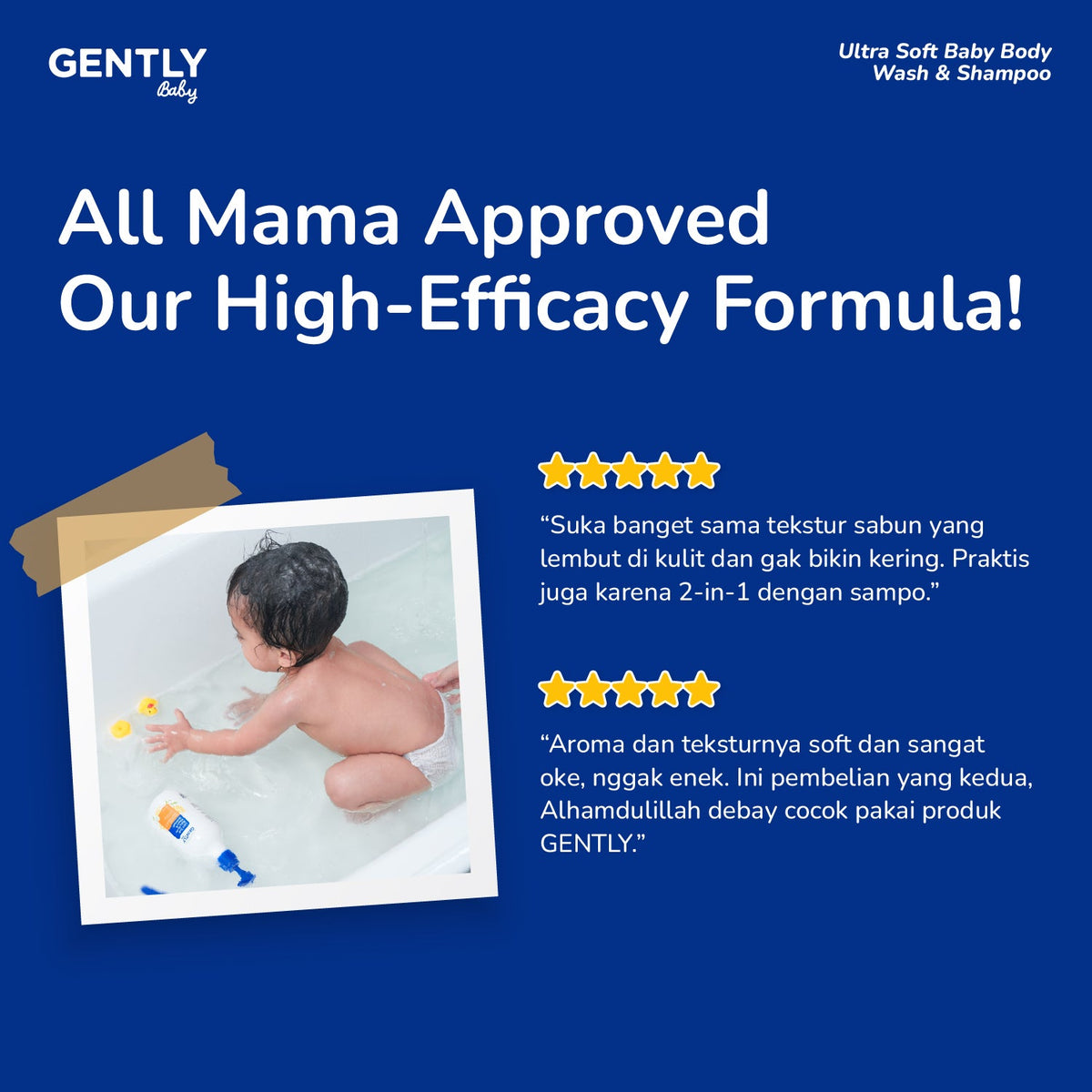 GENTLY Baby Ultra Soft Baby Body Wash & Shampoo 80ml